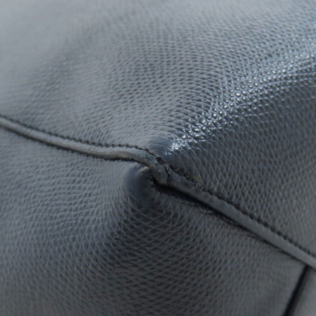 CELINE Handbag leather Navy Vertical hippopotamus Women Used Authentic