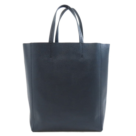 CELINE Handbag leather Navy Vertical hippopotamus Women Used Authentic