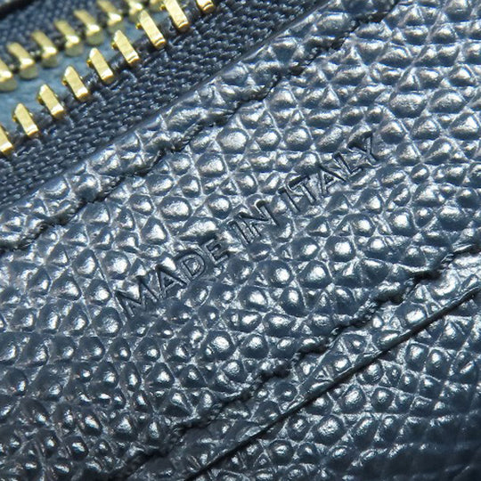 CELINE Handbag leather Navy Vertical hippopotamus Women Used Authentic