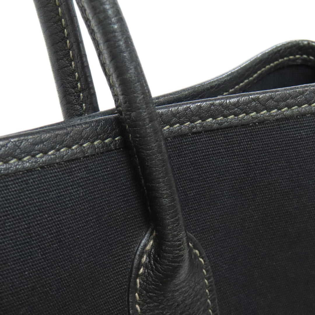 HERMES Handbag Tower ash black Garden Party TPM SilverMetal Women Used Authentic