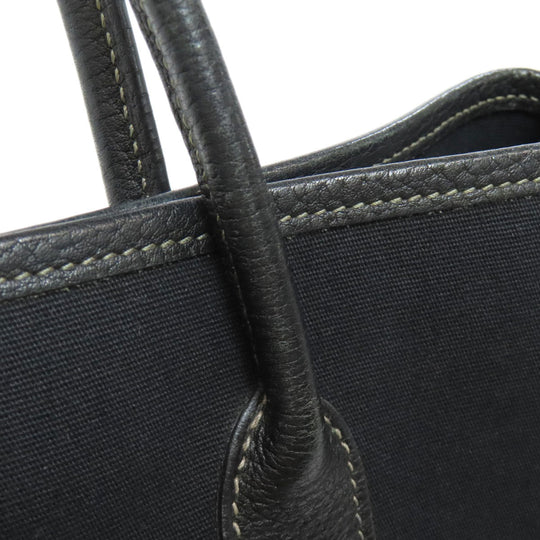 HERMES Handbag Tower ash black Garden Party TPM SilverMetal Women Used Authentic