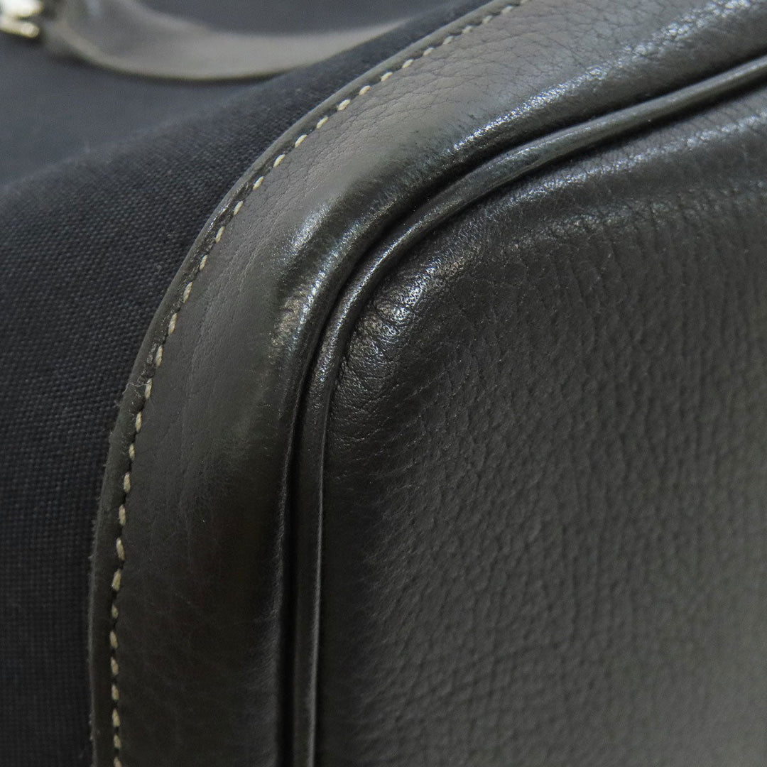 HERMES Handbag Tower ash black Garden Party TPM SilverMetal Women Used Authentic