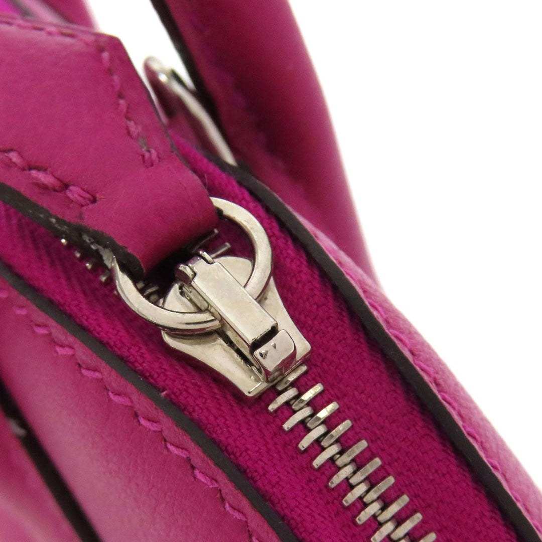 HERMES Handbag Calfskin pink Bolide 1923 Mini SilverMetal Women Used Authentic