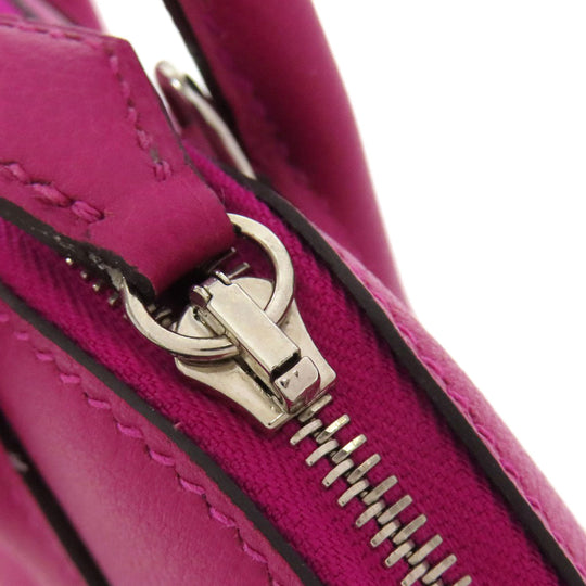 HERMES Handbag Calfskin pink Bolide 1923 Mini SilverMetal Women Used Authentic