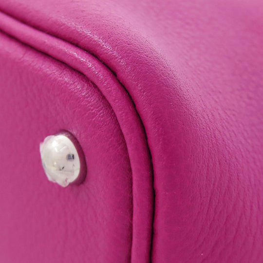 HERMES Handbag Calfskin pink Bolide 1923 Mini SilverMetal Women Used Authentic