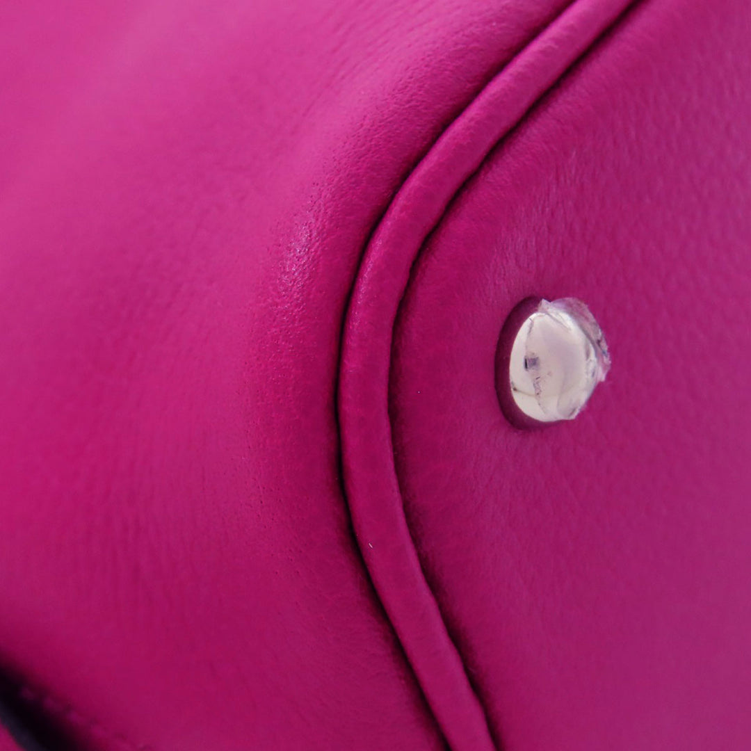 HERMES Handbag Calfskin pink Bolide 1923 Mini SilverMetal Women Used Authentic