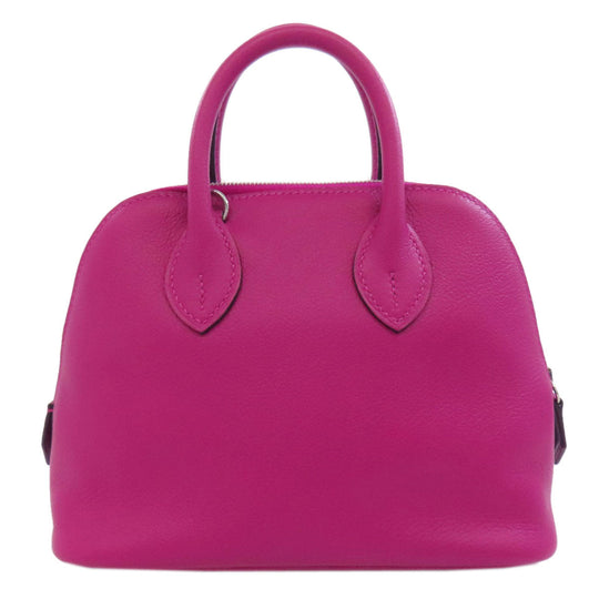 HERMES Handbag Calfskin pink Bolide 1923 Mini SilverMetal Women Used Authentic