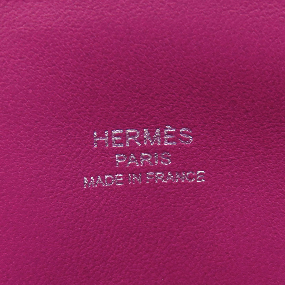 HERMES Handbag Calfskin pink Bolide 1923 Mini SilverMetal Women Used Authentic