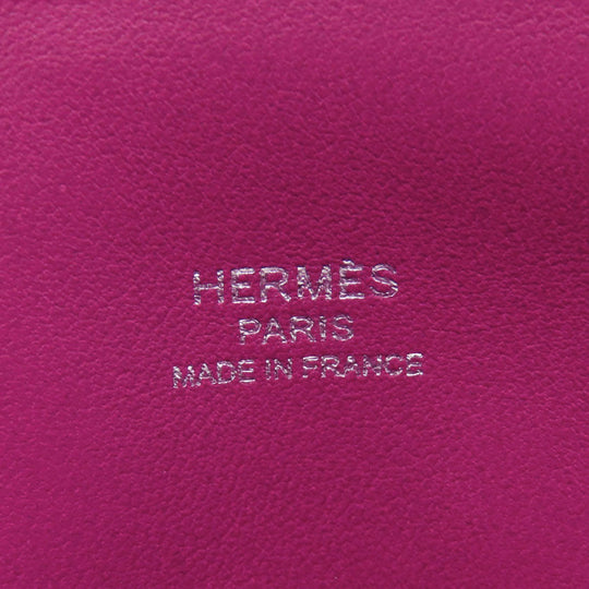 HERMES Handbag Calfskin pink Bolide 1923 Mini SilverMetal Women Used Authentic