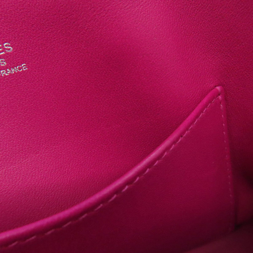 HERMES Handbag Calfskin pink Bolide 1923 Mini SilverMetal Women Used Authentic