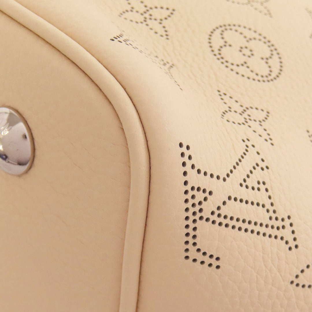 LOUIS VUITTON Handbag M21909 Mahina leather beige Blossom PM Women Used Authentic