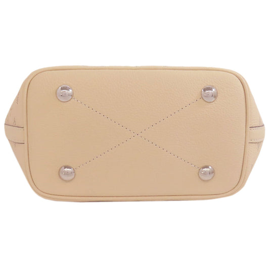 LOUIS VUITTON Handbag M21909 Mahina leather beige Blossom PM Women Used Authentic