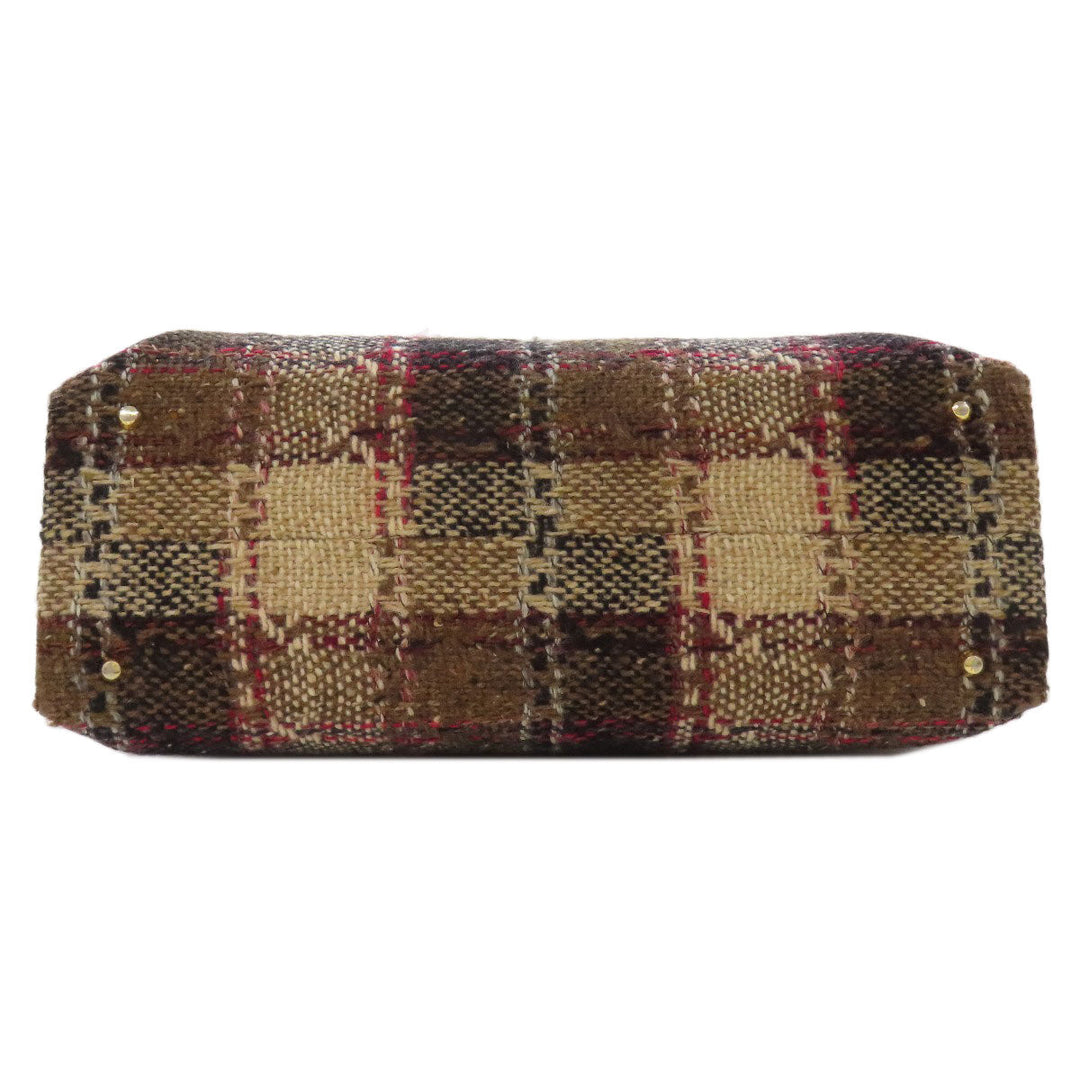 BURBERRY Tote Bag canvas Brown Tartan check