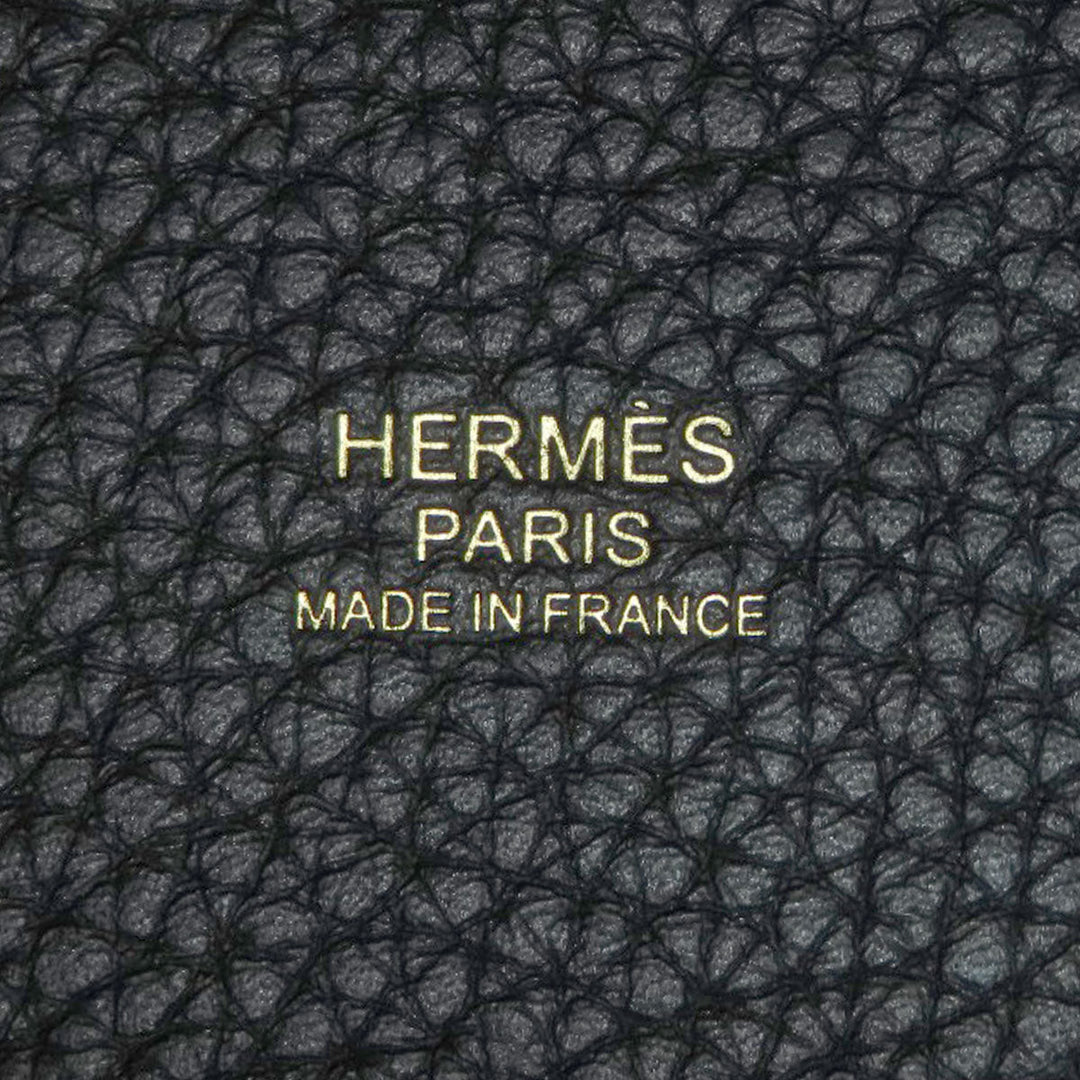 HERMES Handbag Taurillon Clemence black Picotin Lock PM Gold Metal Women Used Authentic