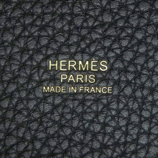 HERMES Handbag Taurillon Clemence black Picotin Lock PM Gold Metal Women Used Authentic