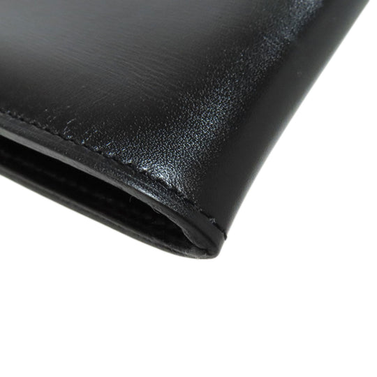 HERMES Shoulder Bag leather black Omenitu Women Used Authentic
