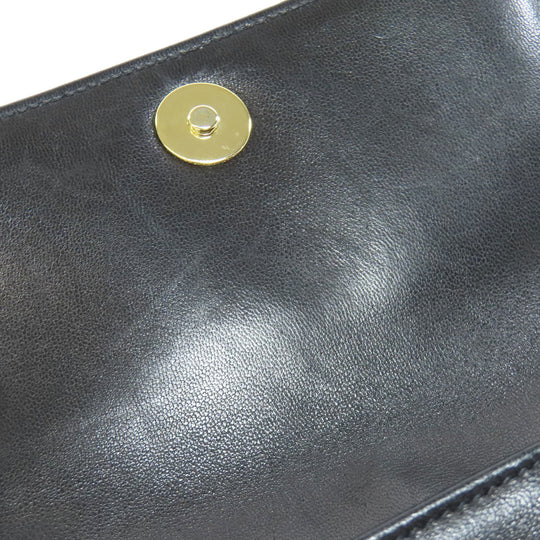 CHANEL Shoulder Bag lambskin black COCO Mark Women Used Authentic