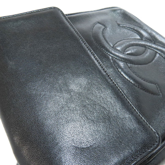 CHANEL Shoulder Bag lambskin black COCO Mark Women Used Authentic