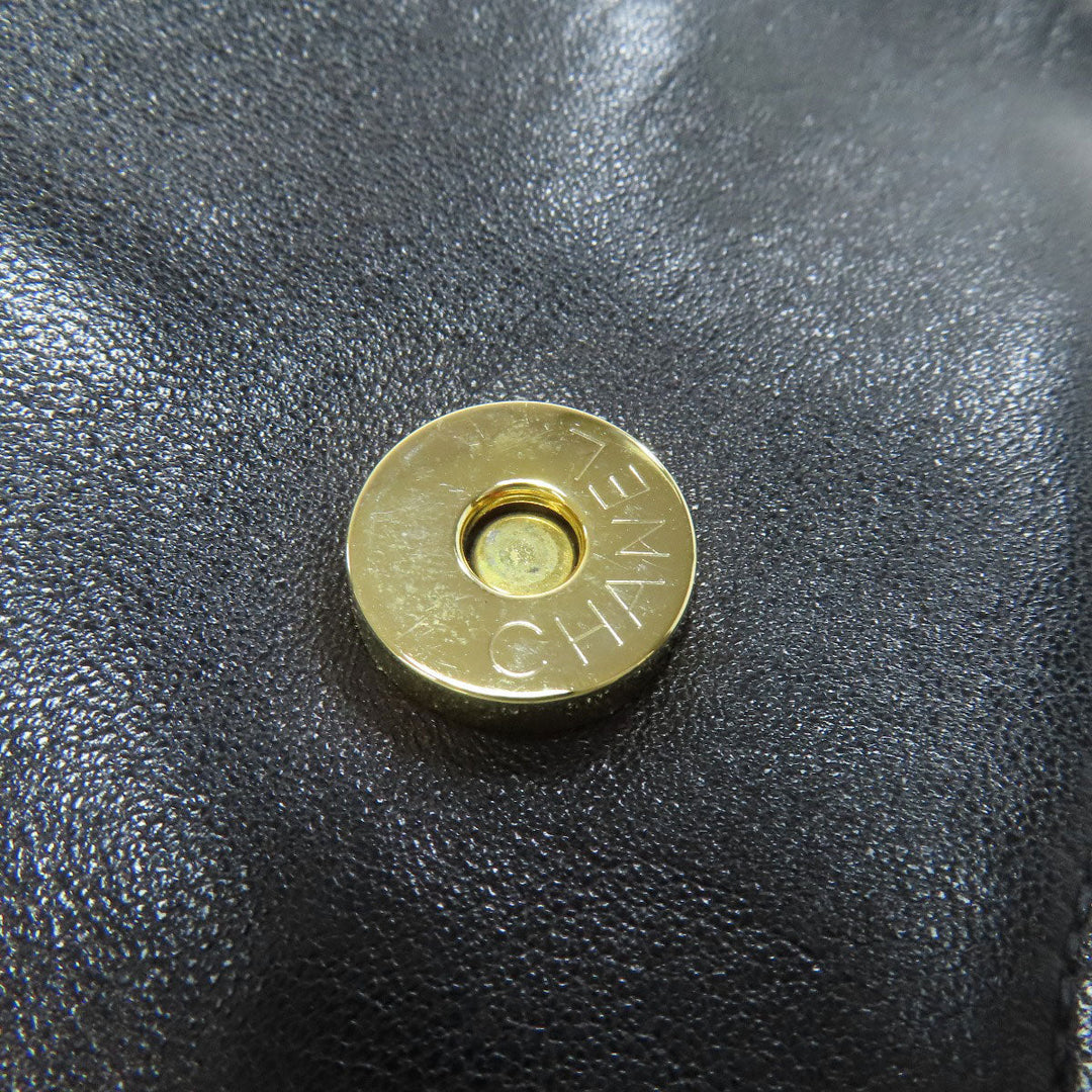 CHANEL Shoulder Bag lambskin black COCO Mark Women Used Authentic