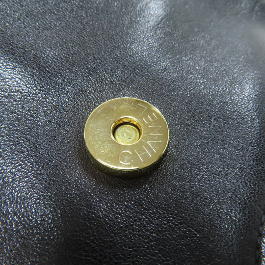 CHANEL Shoulder Bag lambskin black COCO Mark Women Used Authentic