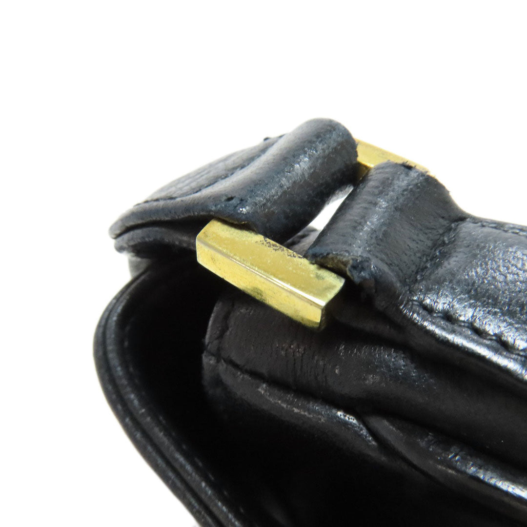 CHANEL Shoulder Bag lambskin black COCO Mark Women Used Authentic