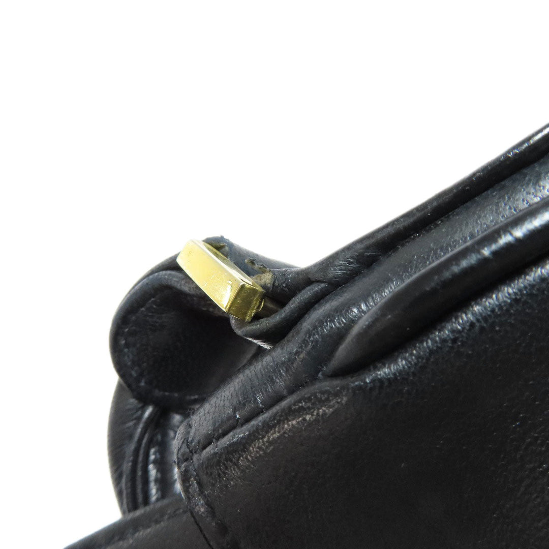 CHANEL Shoulder Bag lambskin black COCO Mark Women Used Authentic