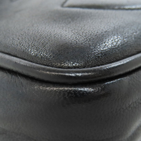 CHANEL Shoulder Bag lambskin black COCO Mark Women Used Authentic