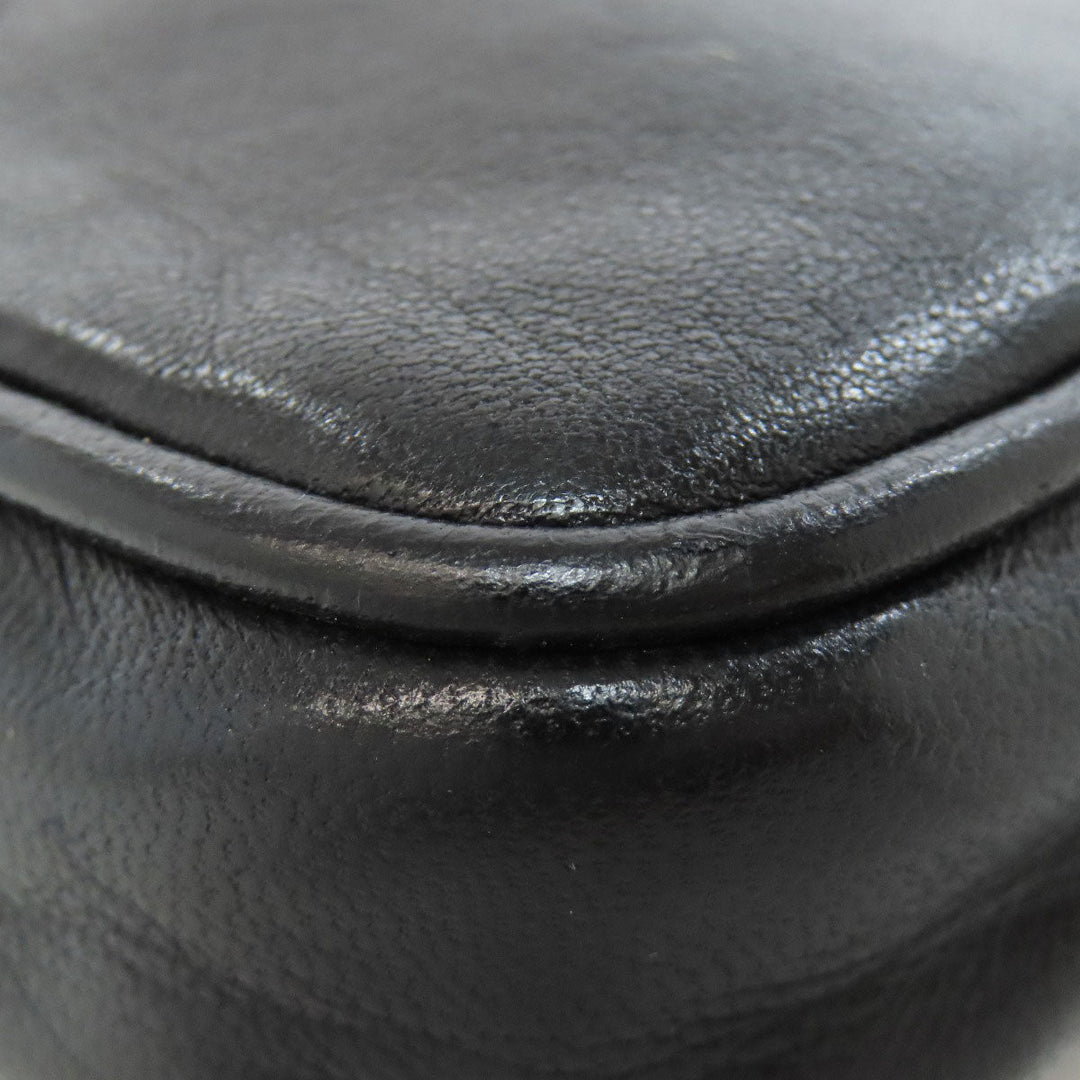 CHANEL Shoulder Bag lambskin black COCO Mark Women Used Authentic