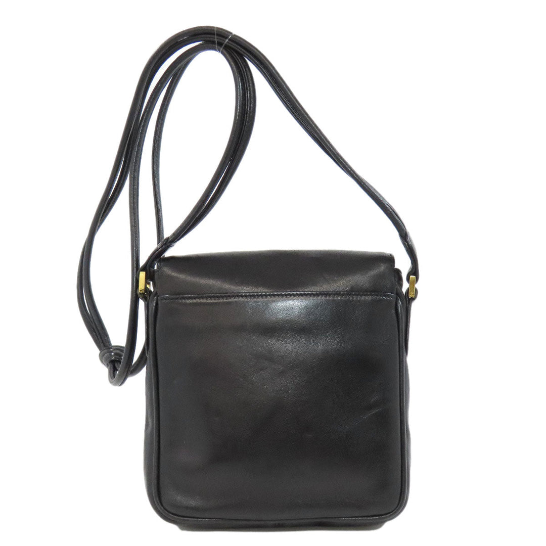 CHANEL Shoulder Bag lambskin black COCO Mark Women Used Authentic