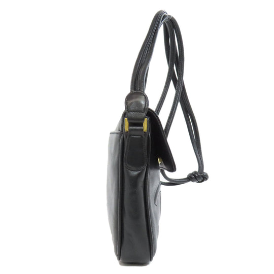 CHANEL Shoulder Bag lambskin black COCO Mark Women Used Authentic