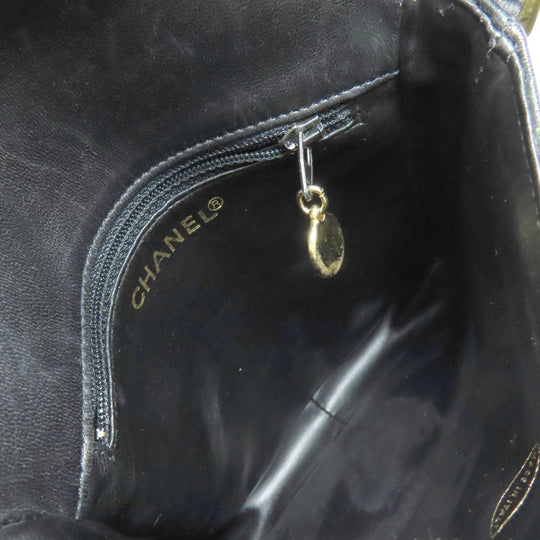 CHANEL Shoulder Bag lambskin black COCO Mark Women Used Authentic