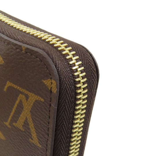 LOUIS VUITTON Long Wallet Purse M41894 Monogram canvas Brown Zippy wallet Women Used Authentic