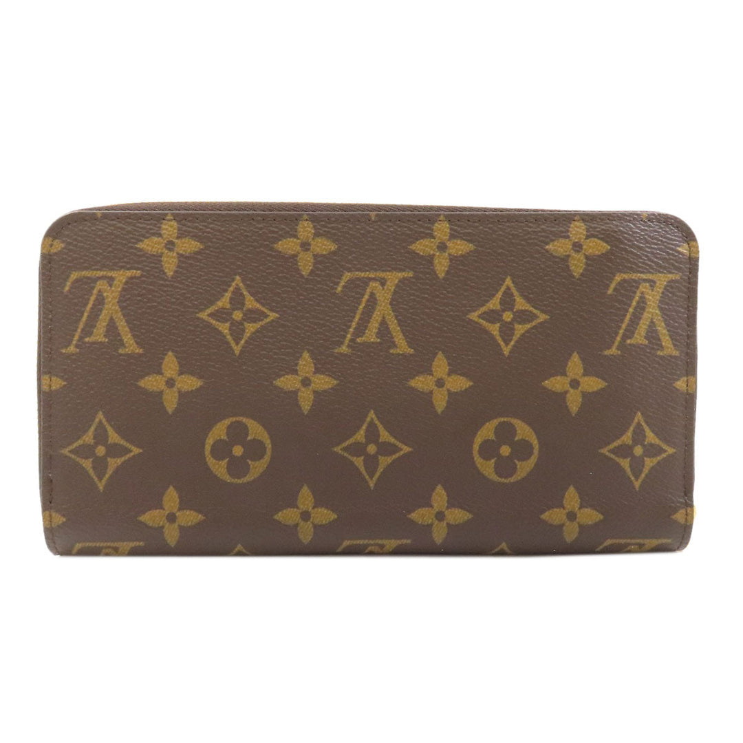 LOUIS VUITTON Long Wallet Purse M41894 Monogram canvas Brown Zippy wallet Women Used Authentic