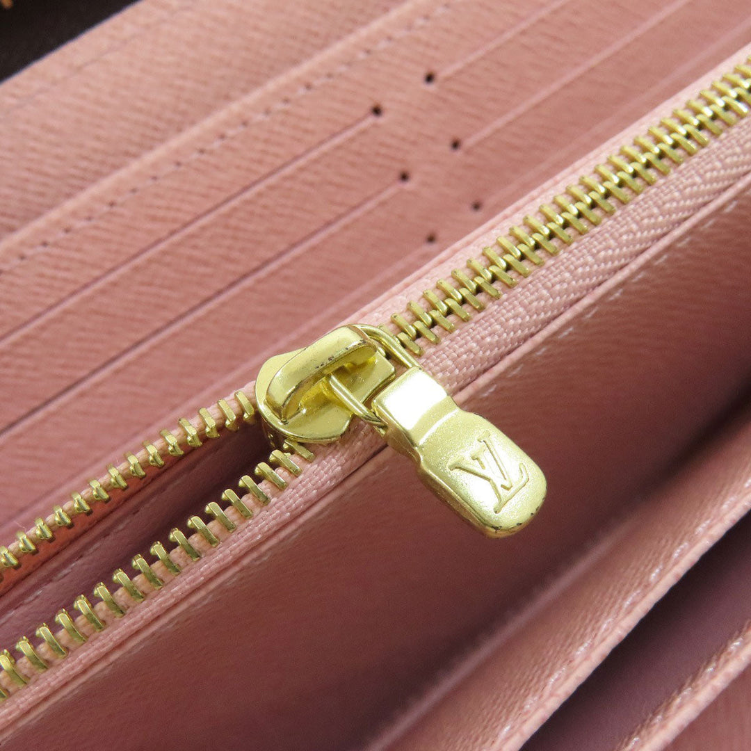 LOUIS VUITTON Long Wallet Purse M41894 Monogram canvas Brown Zippy wallet Women Used Authentic