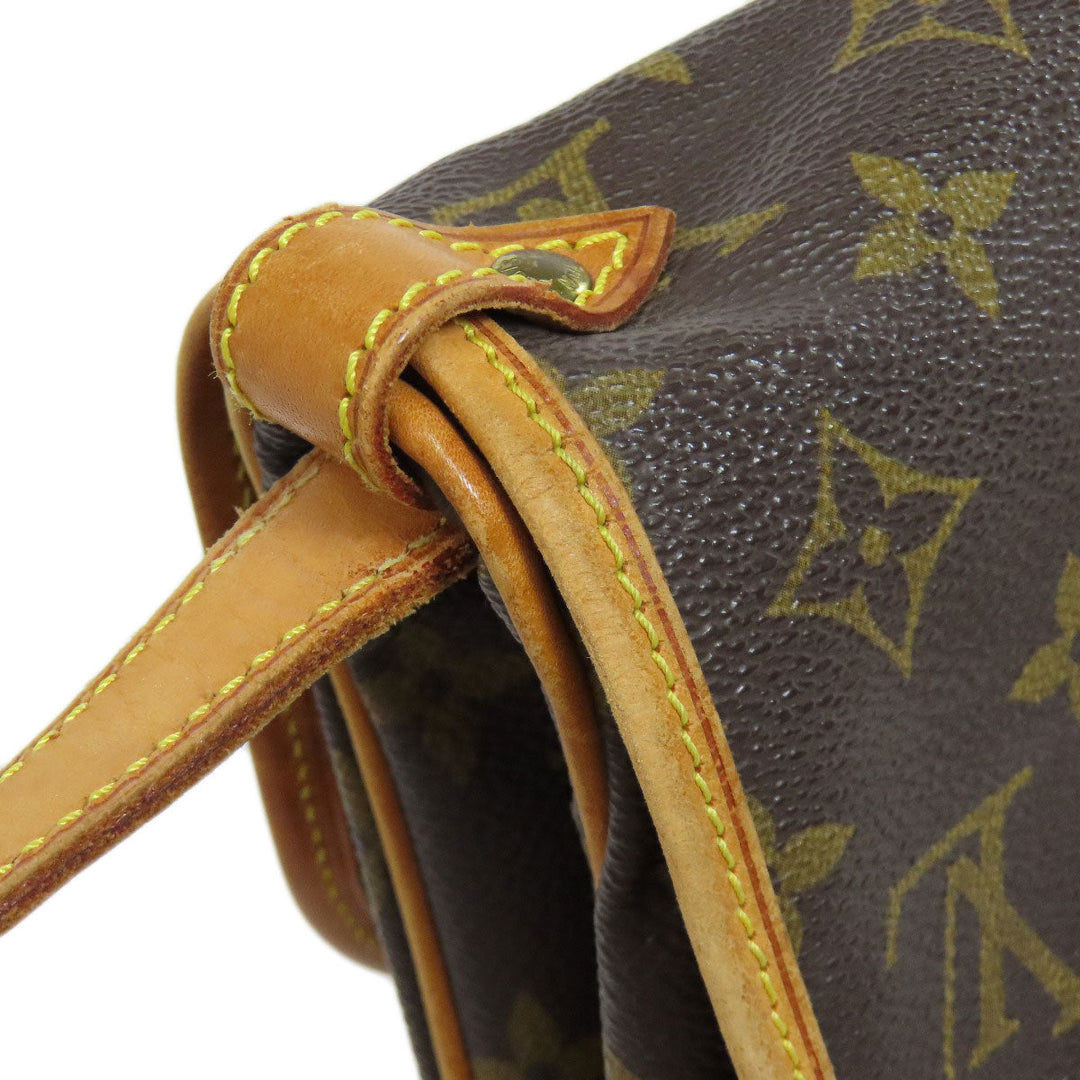 LOUIS VUITTON Shoulder Bag M42254 Monogram canvas Brown SaumurM Women Used Authentic