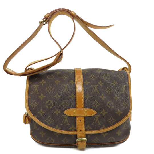 LOUIS VUITTON Shoulder Bag M42254 Monogram canvas Brown SaumurM Women Used Authentic