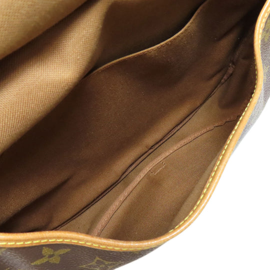 LOUIS VUITTON Shoulder Bag M42254 Monogram canvas Brown SaumurM Women Used Authentic