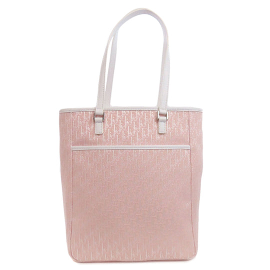 Christian Dior Tote Bag canvas pink Trotter Pattern Women Used Authentic