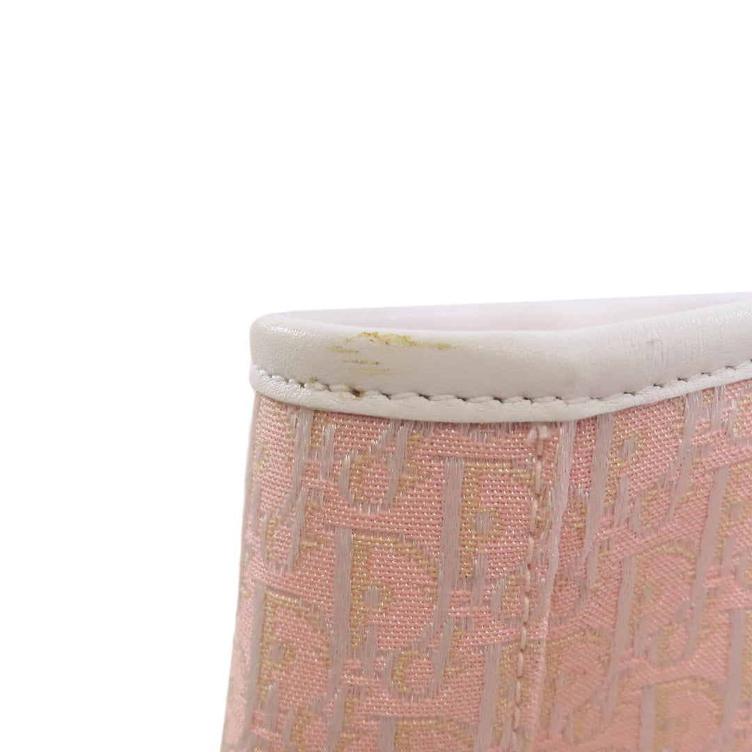 Christian Dior Tote Bag canvas pink Trotter Pattern Women Used Authentic