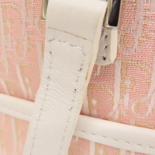 Christian Dior Tote Bag canvas pink Trotter Pattern Women Used Authentic