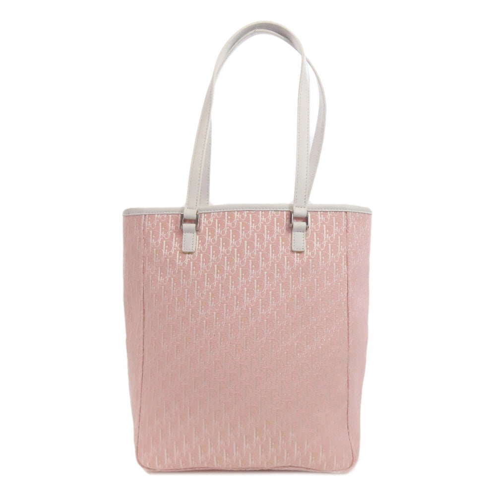 Christian Dior Tote Bag canvas pink Trotter Pattern Women Used Authentic