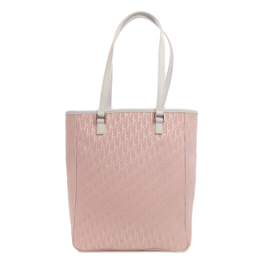 Christian Dior Tote Bag canvas pink Trotter Pattern Women Used Authentic