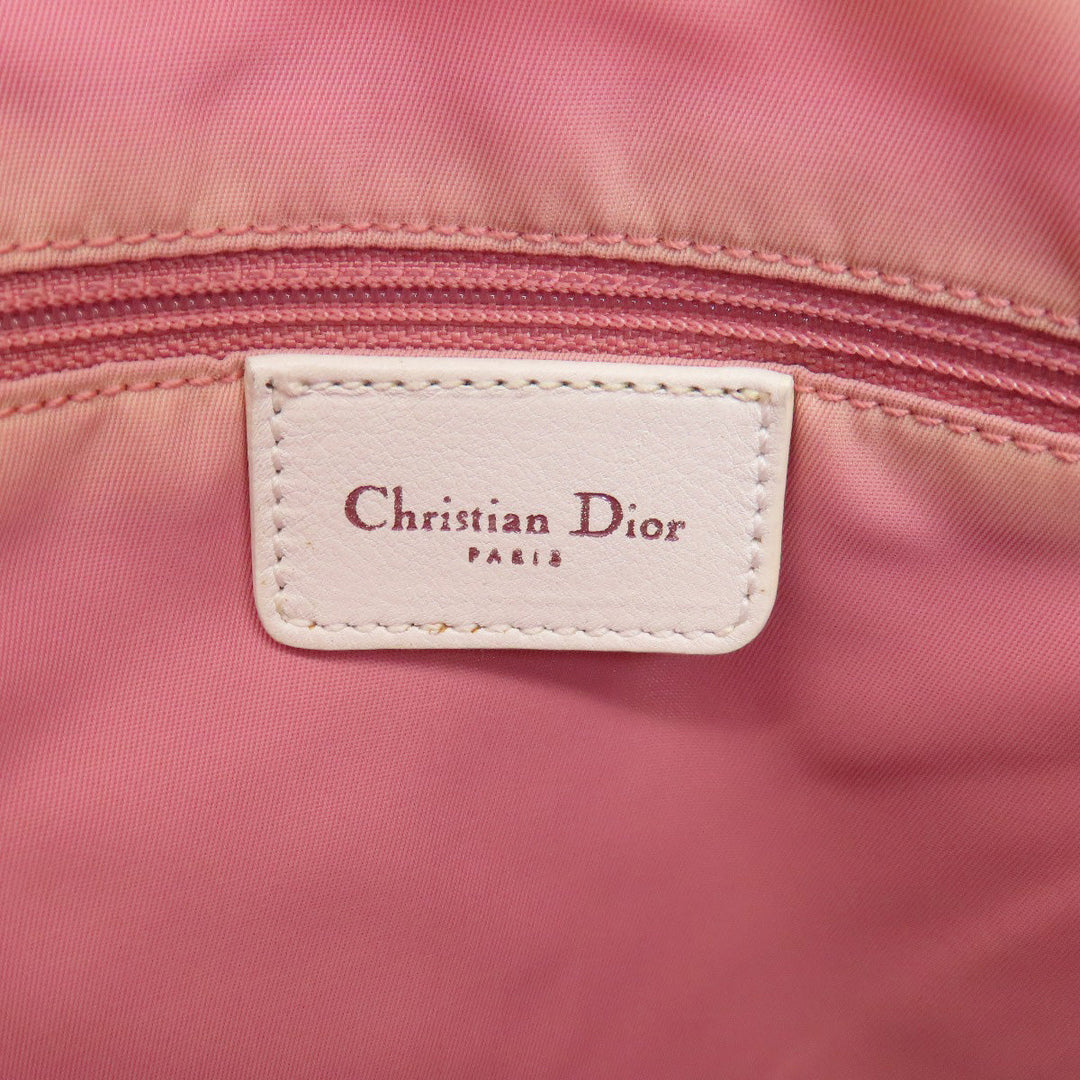 Christian Dior Tote Bag canvas pink Trotter Pattern Women Used Authentic