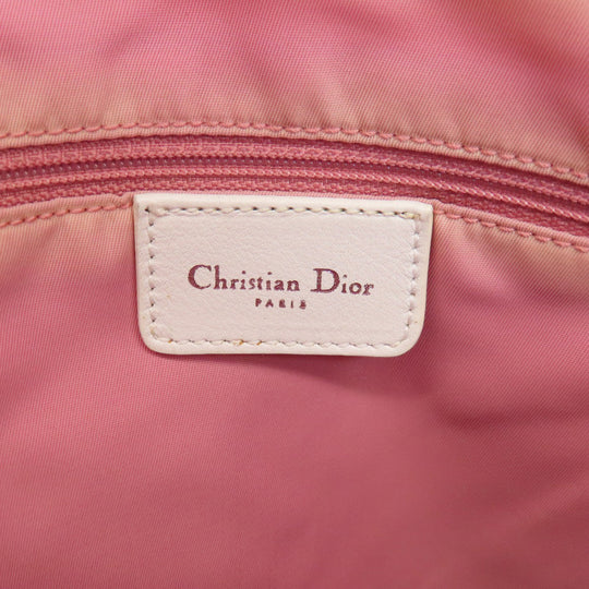 Christian Dior Tote Bag canvas pink Trotter Pattern Women Used Authentic
