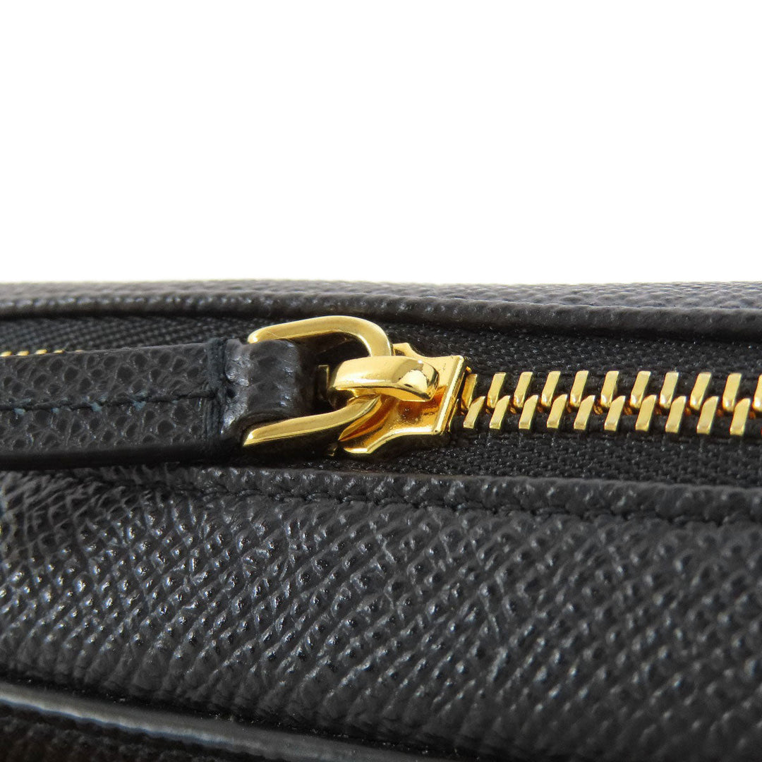 Christian Dior Shoulder Bag Calfskin black Karo double pouch Women Used Authentic