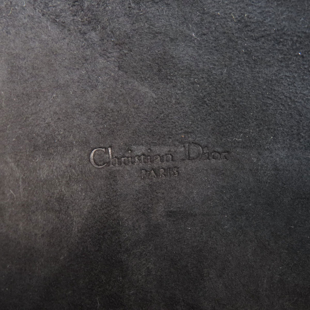 Christian Dior Shoulder Bag Calfskin black Karo double pouch Women Used Authentic