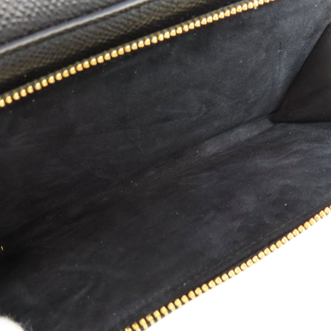 Christian Dior Shoulder Bag Calfskin black Karo double pouch Women Used Authentic