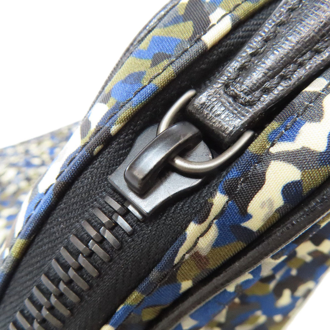 FENDI Handbag Nylon black Camouflage Pattern Women Used Authentic