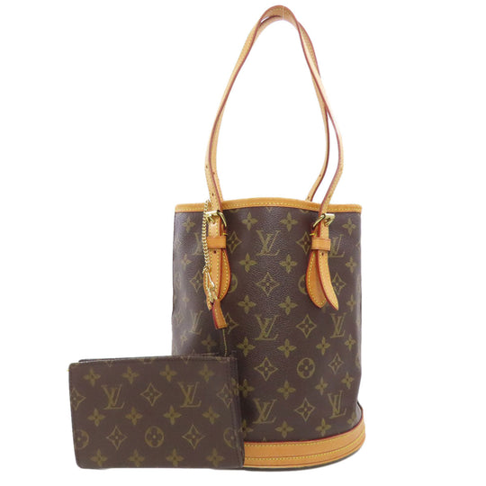 LOUIS VUITTON Tote Bag M42238 Monogram canvas Brown Bucket M Bucket PM Women Used Authentic