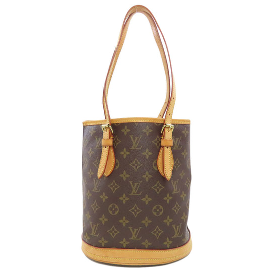LOUIS VUITTON Tote Bag M42238 Monogram canvas Brown Bucket M Bucket PM Women Used Authentic